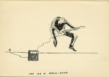 Geert Dekkers - a drawing a day at nznl.com - ME AS A ROCK STAR
drawing