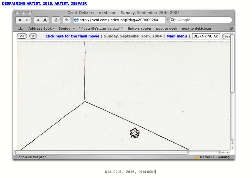 Geert Dekkers - a drawing a day at nznl.com - DIALOGUE, 2010, DIALOGUE
web page